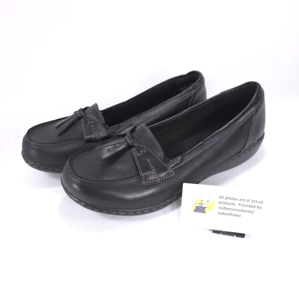 Collection by Clarks Slip On Casual Loafer Flat Womens Size 9.5 15260 Black